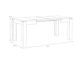 TRASS Стол Раздвижной 90/180 x 90 x 75 cm-thumb-7