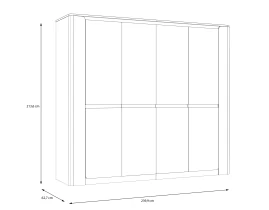 VODOL Dulap 4 uși 240 cm-thumb-6