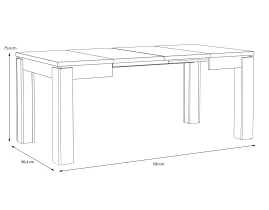 TRASS Masa Extensibilă 90/180 X 90 X 75 Cm-thumb-7