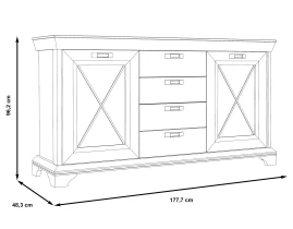 KASHMIR Comodă 2 uși 4 sertare-thumb-7