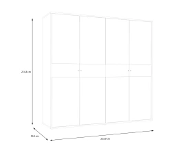 RANKIN Dulap 4 uși 224 cm-thumb-6
