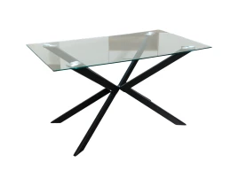 Стол 18C14 Glass Top 10 mm 140 x 80 x 75 cm-thumb-2