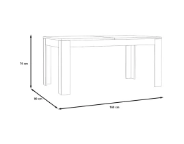 CANNE Masa Extensinbilă 160/206.6 x 90 x 75 cm-thumb-6