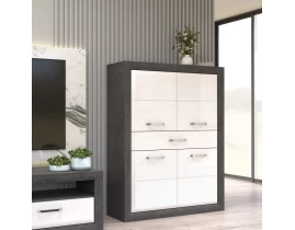 LENNOX NEW Vitrină 4 uși 1 sertar-thumb-4