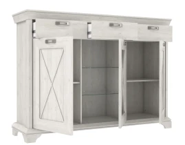 KASHMIR Comodă 3 uși 3 sertare Vitrină-thumb-4