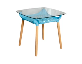 Masa OSLO Patrată Blue 80 x 80 x 75 cm-thumb-2