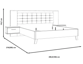 RICCIANO Кровать со встроенным освещением 180x200-thumb-12