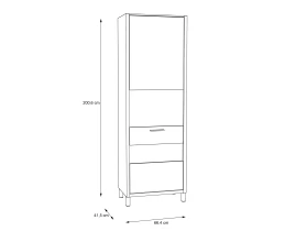 FREETOWN Vitrină 1 Ușă-thumb-6