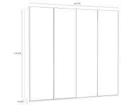 QUETORE Dulap 2 uși glisante 220 cm-thumb-6