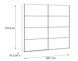 RICCIANO Dulap 2 uși glisante 220 cm-thumb-6