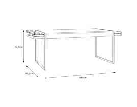 HIGH ROCK Стол 166 x 90 x 77 cm-thumb-7