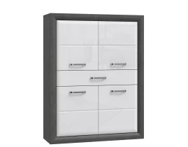 LENNOX NEW Vitrină 4 uși 1 sertar
