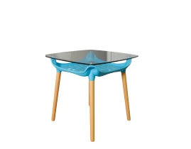 Masa OSLO Patrată Blue 80 x 80 x 75 cm-thumb-4