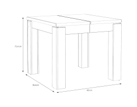 TRASS Стол Раздвижной 90/180 x 90 x 75 cm-thumb-6