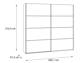 CLIF Dulap 2 uși glisante 220 cm-thumb-9